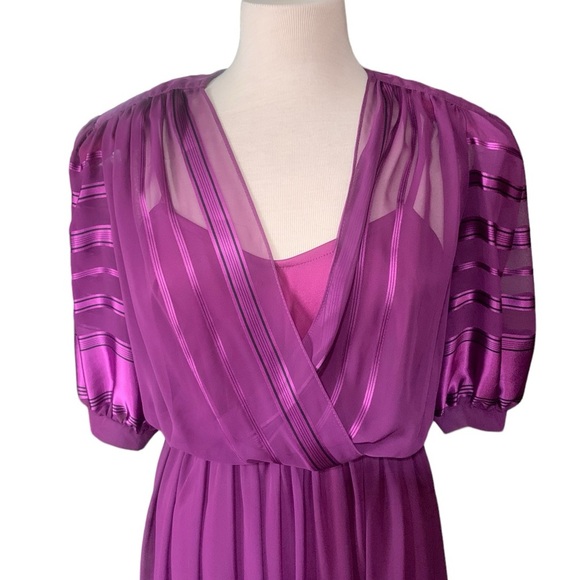 Purple sheer dress- vintage - Picture 2 of 8